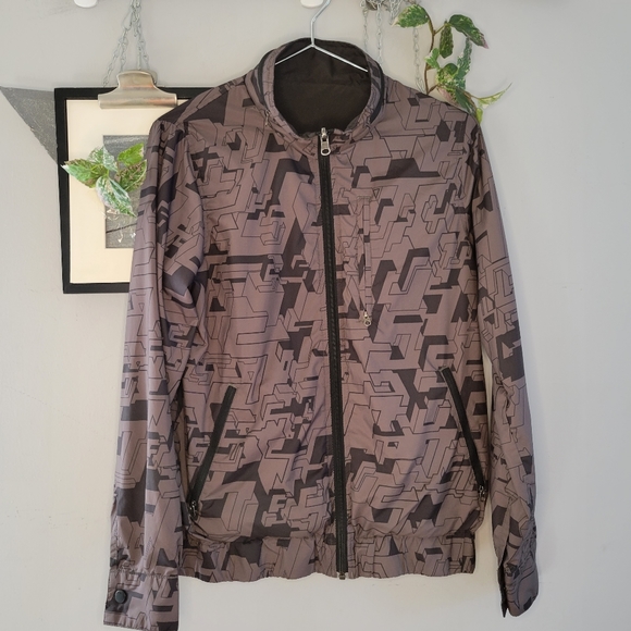 Stussy Girls Zip Up Windbreaker All Over Print Jacket M - Picture 2 of 16